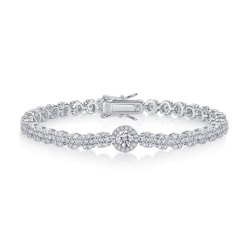 Star Whisper - Made of morganite, 925 sterling silver and platinum-plated diamonds, it is a fashionable jewelry bracelet and a luxurious silver accessory.