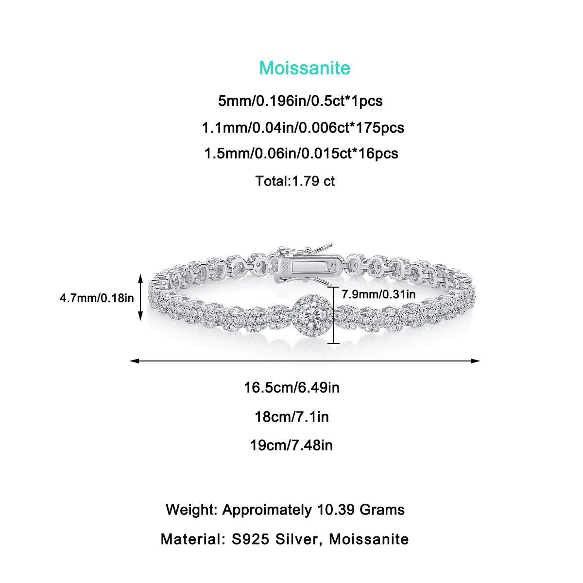 Star Whisper - Made of morganite, 925 sterling silver and platinum-plated diamonds, it is a fashionable jewelry bracelet and a luxurious silver accessory.