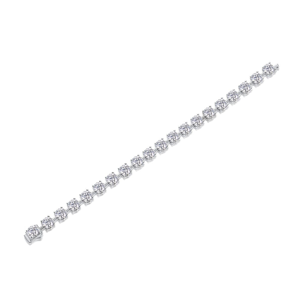 The Time Appointment - Made of morganite, 925 sterling silver and platinum-plated diamonds, it is a fashionable jewelry bracelet and a luxurious silver accessory.