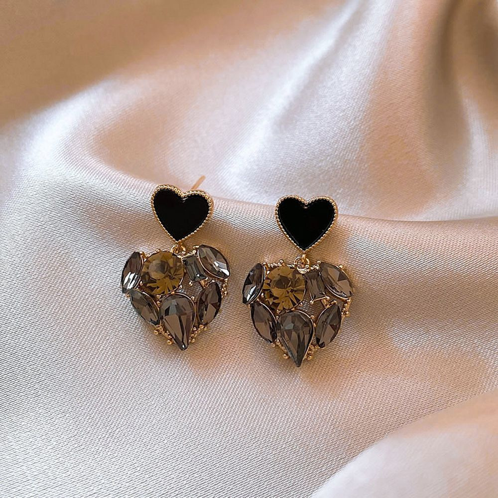Elegant Black Enamel Square Pearl Drop Earrings for Women, 4Pcs Princess Cut Cubic Zirconia Sparkling Dangle Earrings, Luxury Vintage Formal Wedding Party Jewelry Gift