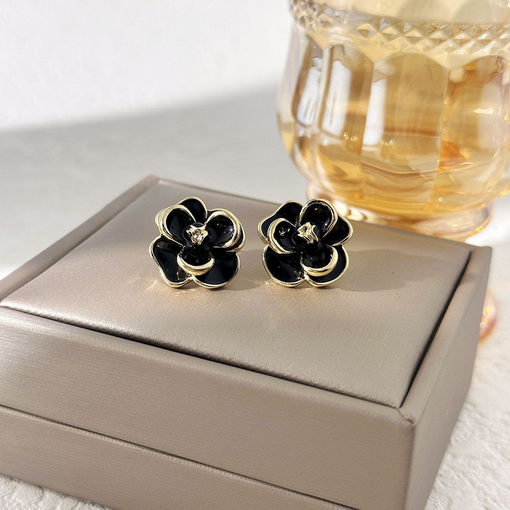 Elegant Black Enamel Square Pearl Drop Earrings for Women, 4Pcs Princess Cut Cubic Zirconia Sparkling Dangle Earrings, Luxury Vintage Formal Wedding Party Jewelry Gift