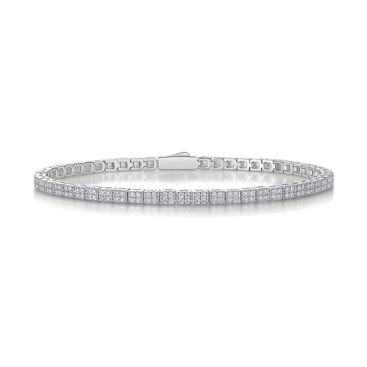 Piano Poet - Made of morganite, 925 sterling silver and platinum-plated diamonds, it is a fashionable jewelry bracelet and a luxurious silver accessory.