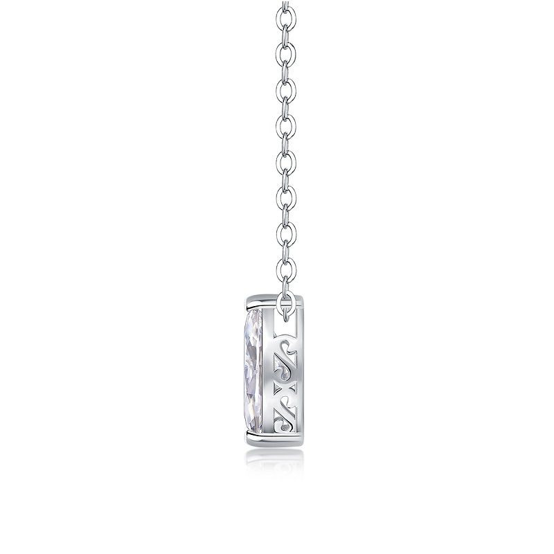 Morning Dawn Eye - A fashionable and popular jewelry necklace pendant set, featuring Monnes stone, made of 925 silver and plated with platinum diamonds.