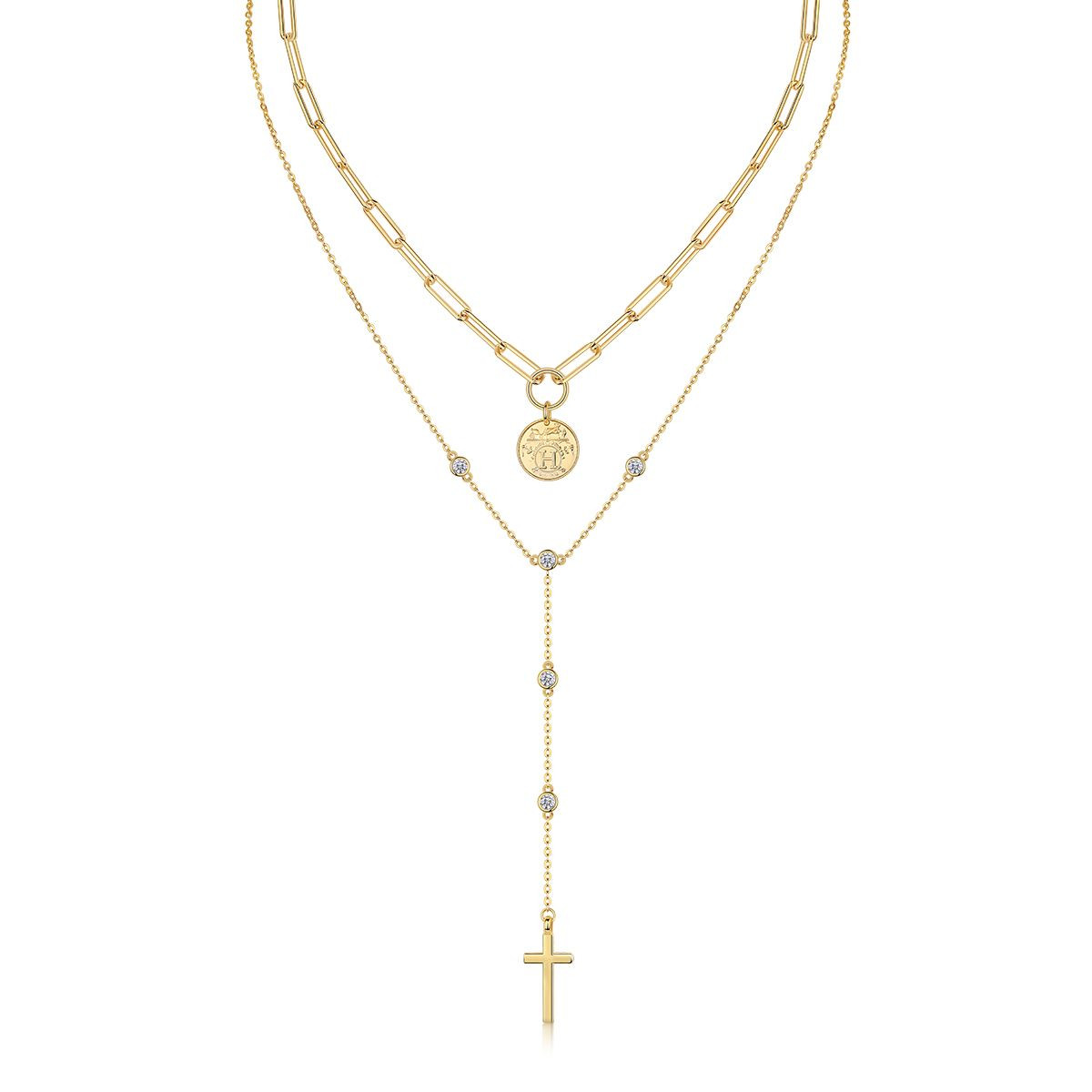 "Light of the Holy Chapter - A fashionable and popular jewelry necklace pendant set, featuring Monisite gemstones, made of 925 silver and plated with platinum diamonds."