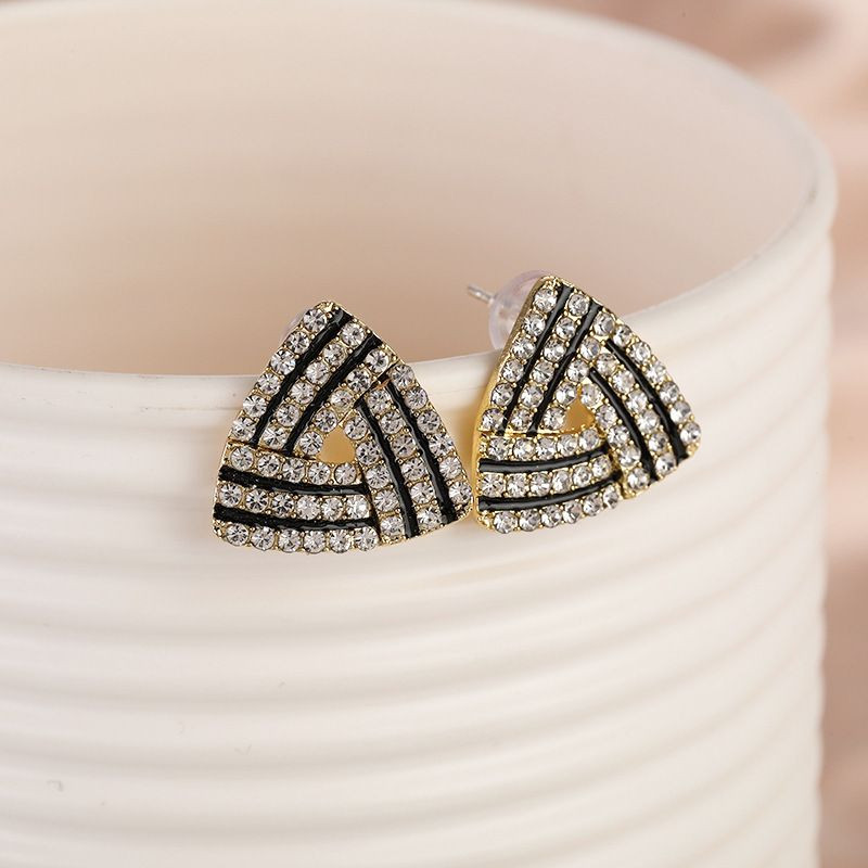 Elegant Black Enamel Square Pearl Drop Earrings for Women, 4Pcs Princess Cut Cubic Zirconia Sparkling Dangle Earrings, Luxury Vintage Formal Wedding Party Jewelry Gift