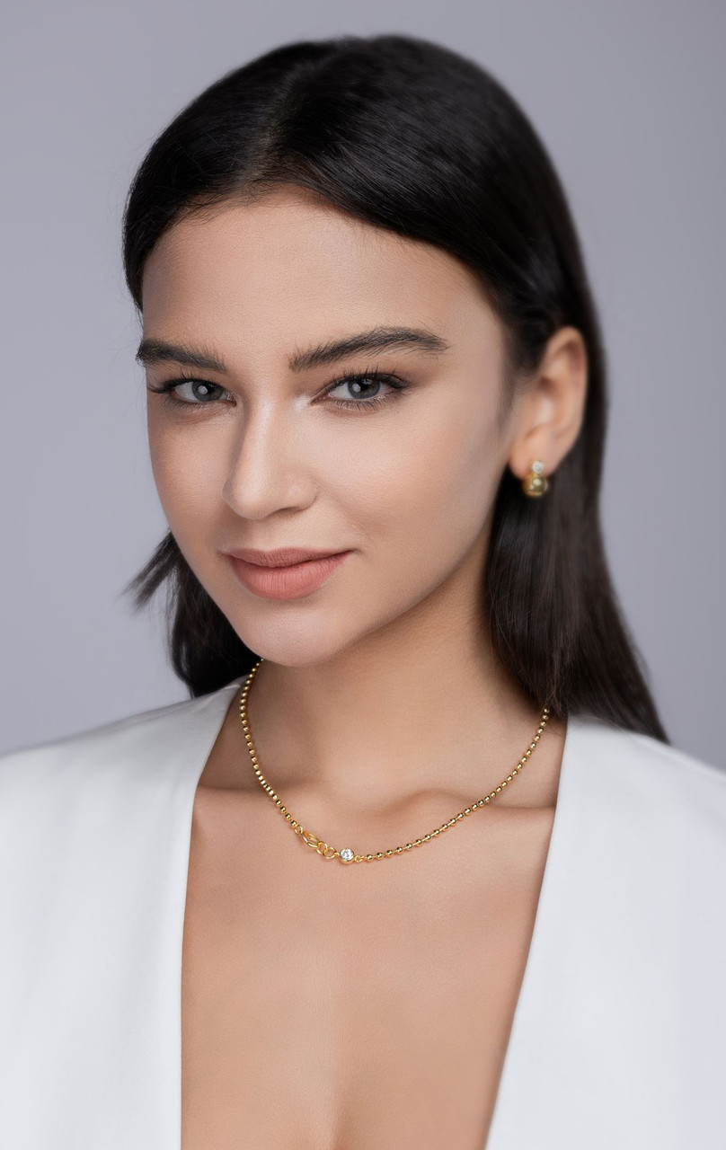 Star Interlacing - A fashionable and popular jewelry necklace pendant set, featuring Monnes stone, made of 925 silver and plated with platinum and diamonds.