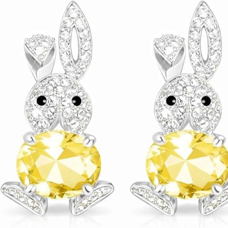 Easter Earrings Christian Easter Basket Stuffers Sparkly Bunny Earrings Jewelry Outfit for Women Ear Jacket Earrings Spring Gifts for Adults