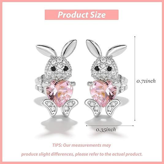 Easter Earrings Christian Easter Basket Stuffers Sparkly Bunny Earrings Jewelry Outfit for Women Ear Jacket Earrings Spring Gifts for Adults