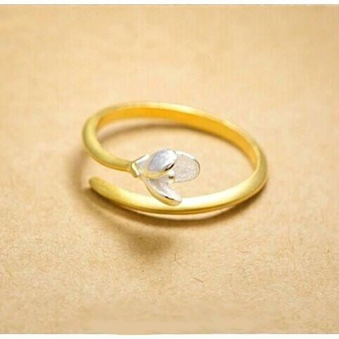 Just Be Mine Roman Gold Antique Ring on Sterling Silver