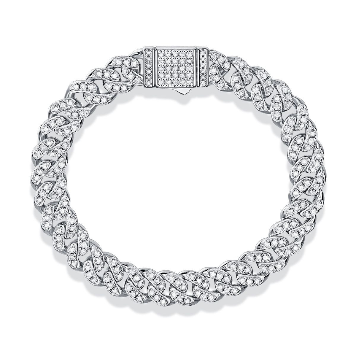 Silver Lovers - Made of morganite, 925 sterling silver and platinum-plated diamonds, it is a fashionable jewelry bracelet and a luxurious silver accessory.