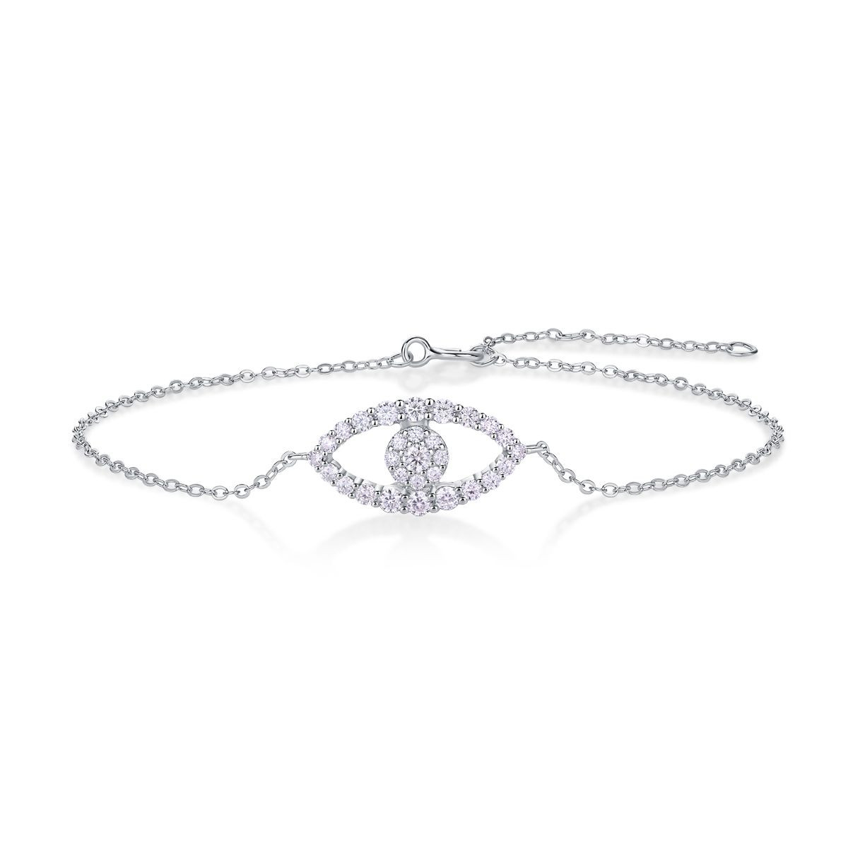 Wish Fairy - Made of moonstone, 925 silver and platinum-plated diamonds, it is a fashionable jewelry bracelet and a luxurious silver accessory.