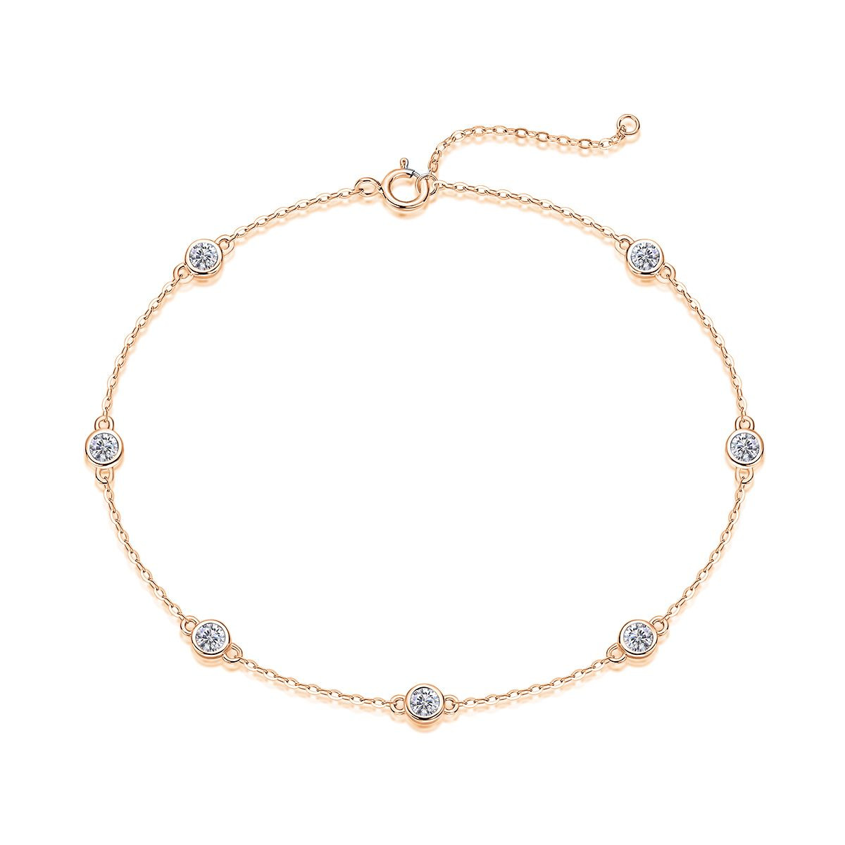 Dynamic Bubble - A fashionable jewelry bracelet and bangle set with Moissanite S925 sterling silver and Platinum-plated diamond
