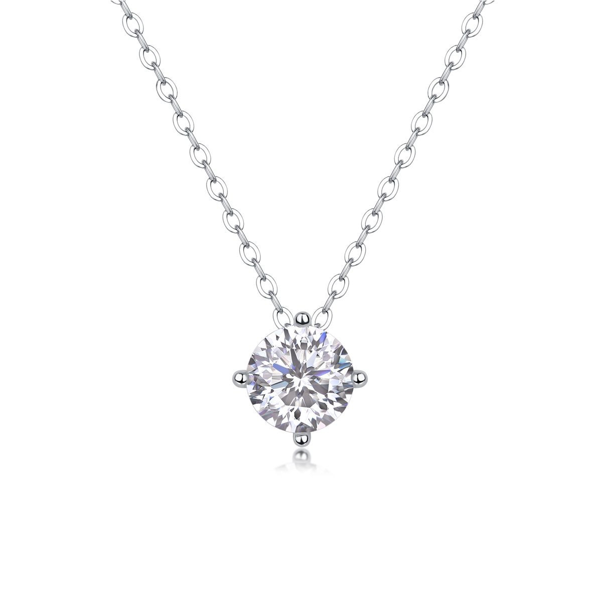 True Heart - A fashionable and popular jewelry necklace pendant set, featuring 1.7 rubies, made of 925 silver and plated with platinum and diamonds.