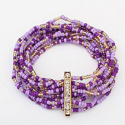 Bohemian Bead Bracelet in Springy Colors