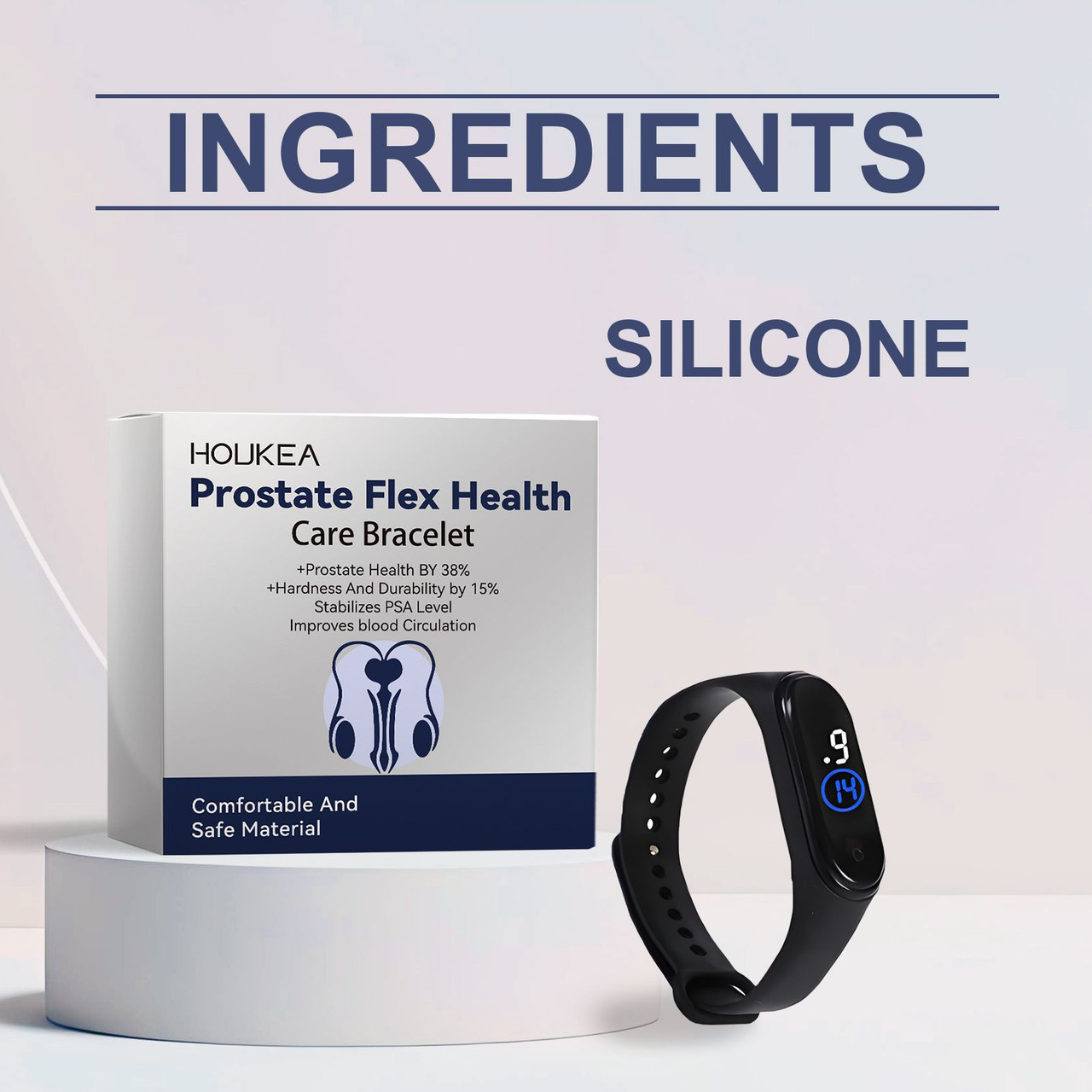 Houkea Men's Care Bracelet, Relief Discomfort Daily Portable Fashion Wear Gentle Care Bracelet