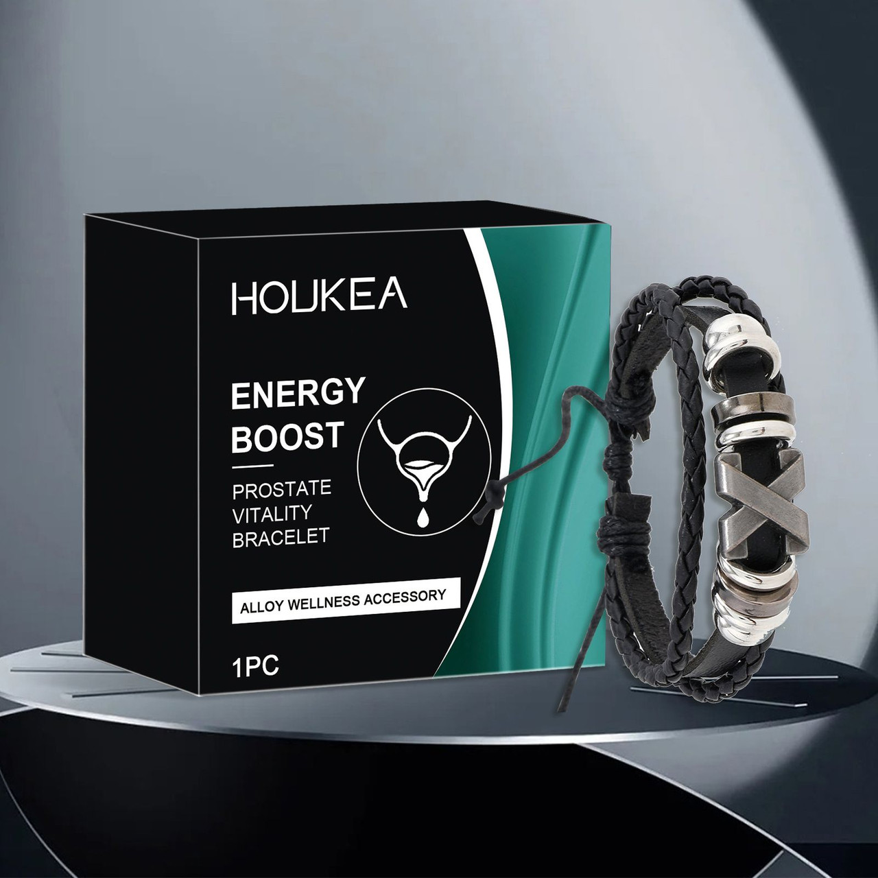 Houkea Men's Care Bracelet, Gentle Care For Men's Comfortable Lightweight Portable Fashion Care Bracelet