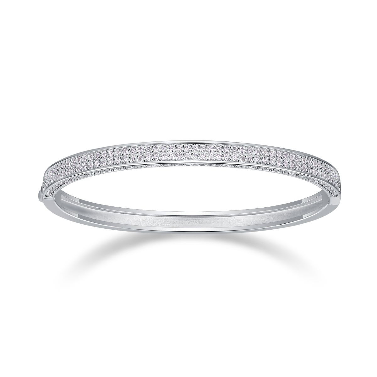 Cosmic Trajectory - Made of morganite, 925 sterling silver and platinum-plated diamonds, it is a fashionable jewelry bracelet and a luxurious silver accessory.