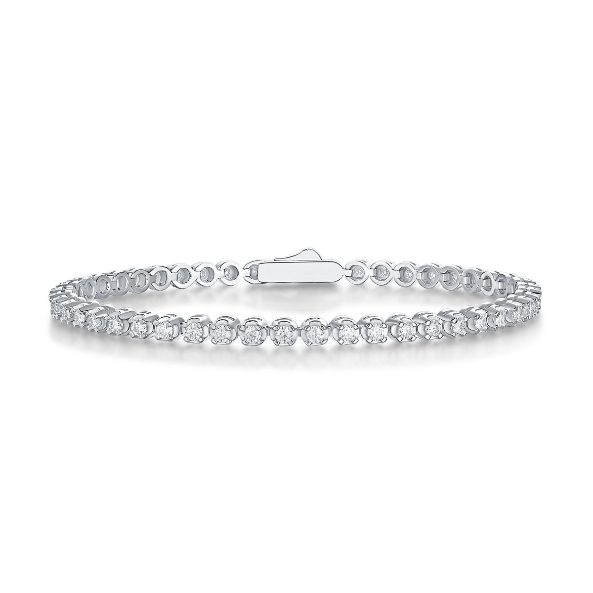 Starry Sky - Fashionable bracelet and Bangle jewelry set with Moissanite S925 sterling silver and Platinum-plated diamond