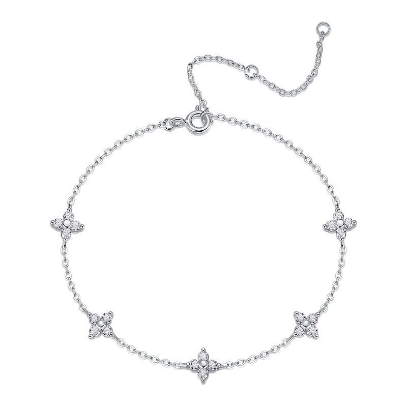 Endless Heart - Made of morganite, 925 sterling silver and platinum-plated diamonds, it is a fashionable jewelry bracelet and a luxurious silver accessory.