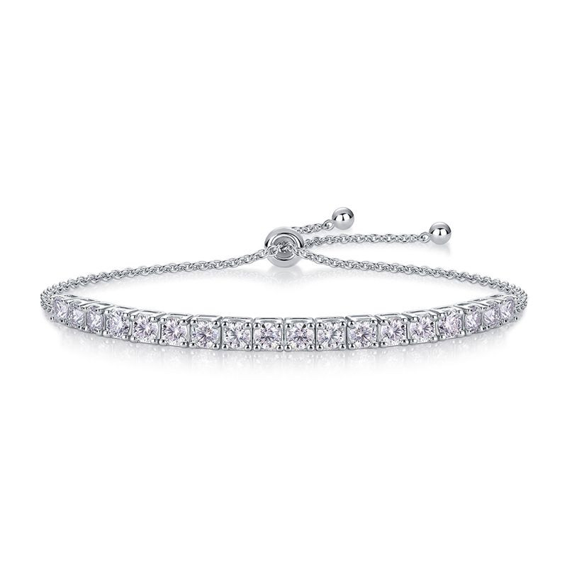 Star Fantasy - Made of morganite, 925 sterling silver and platinum-plated diamonds, it is a fashionable jewelry bracelet and a luxurious silver accessory.
