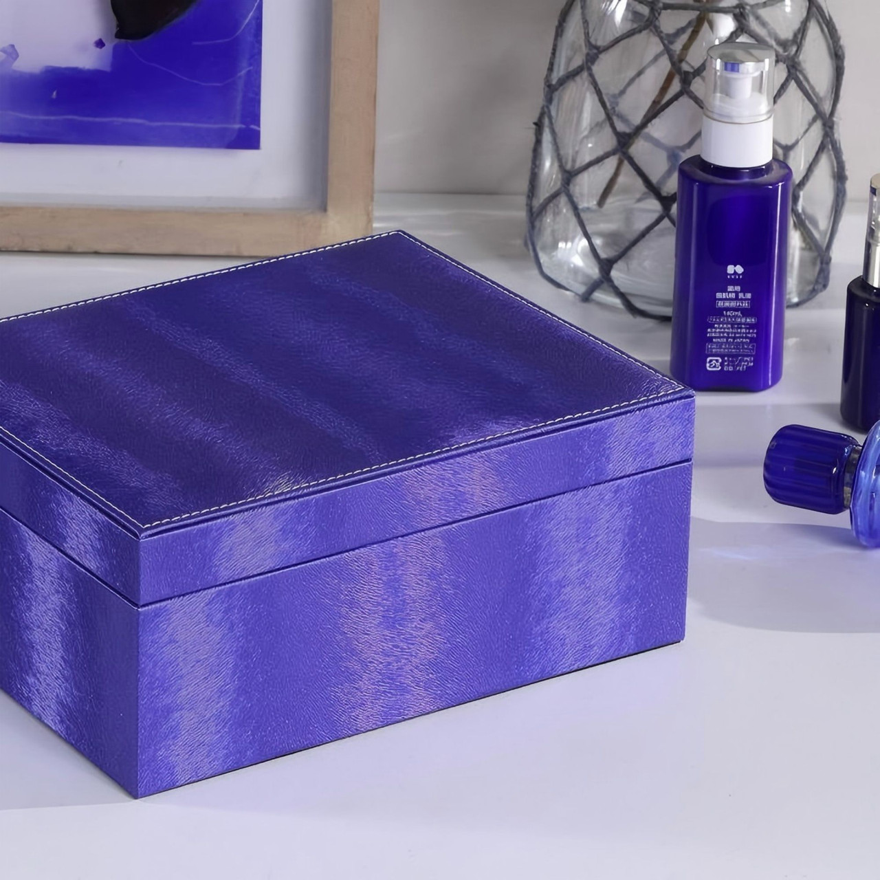 9.8" Long Jewelry Case, Azure Blue