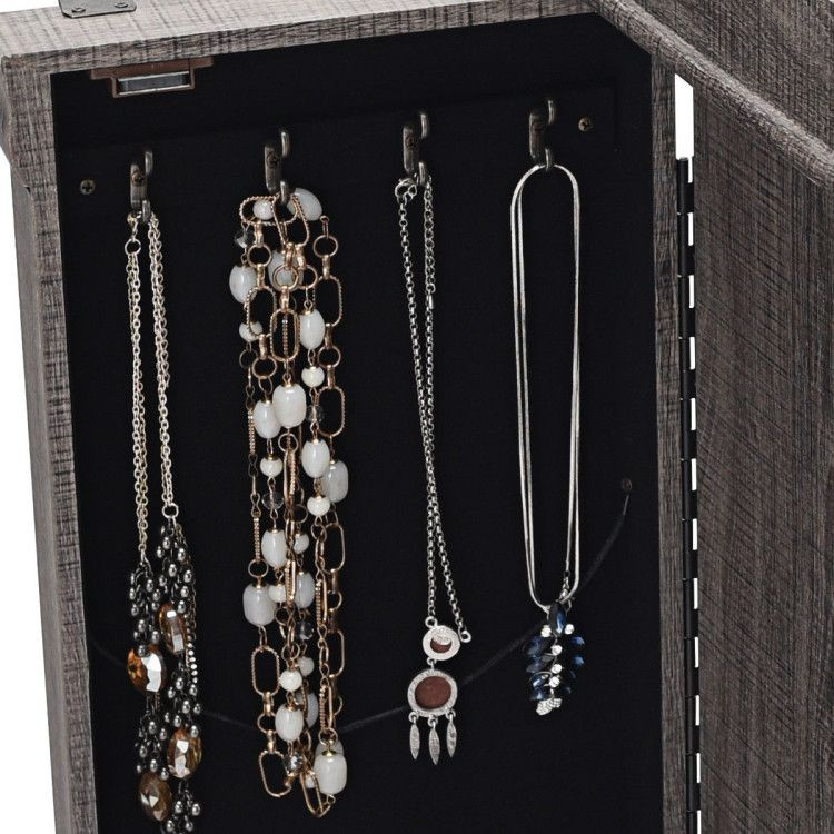 1PC Standing Jewelry Cabinet with 5 Drawers and Top Flip Mirror