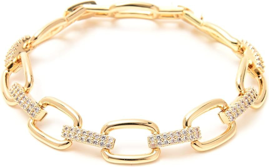 14K Gold and Silver Plated Special Cain Link with Toggle Clasp Closure in Daily or Party for Women Fashion Jewelry Gifts