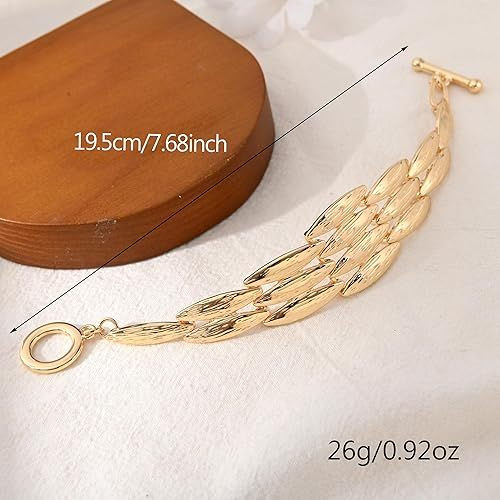 14K Gold and Silver Plated Special Cain Link with Toggle Clasp Closure in Daily or Party for Women Fashion Jewelry Gifts