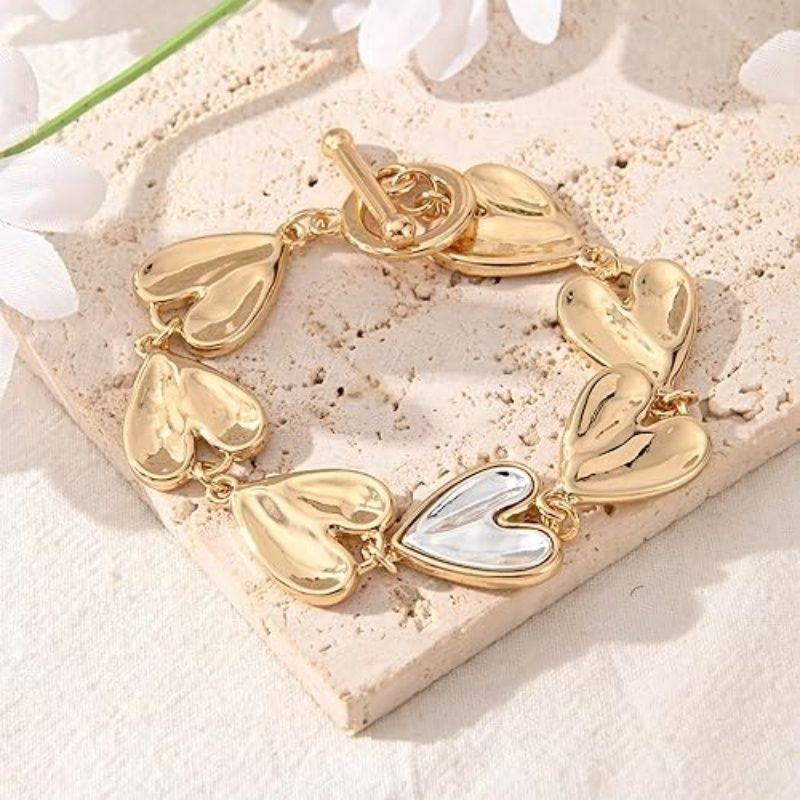 14K Gold and Silver Plated Special Cain Link with Toggle Clasp Closure in Daily or Party for Women Fashion Jewelry Gifts