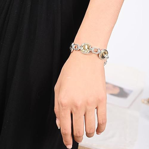 14K Gold and Silver Plated Special Cain Link with Toggle Clasp Closure in Daily or Party for Women Fashion Jewelry Gifts