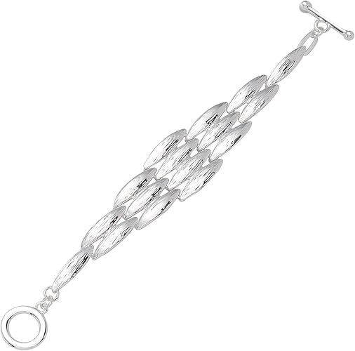 14K Gold and Silver Plated Special Cain Link with Toggle Clasp Closure in Daily or Party for Women Fashion Jewelry Gifts