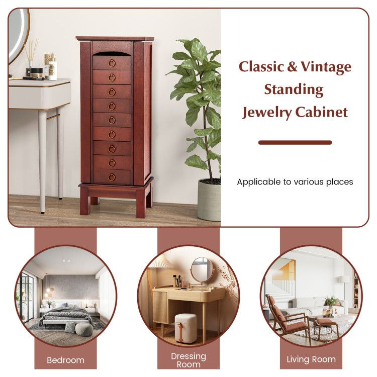 1PC Large Capacity Jewelry Storage Cabinet with 9 Drawers