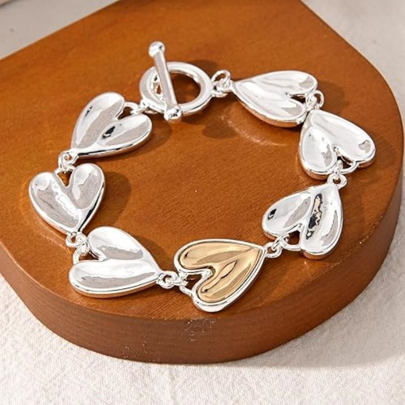 14K Gold and Silver Plated Special Cain Link with Toggle Clasp Closure in Daily or Party for Women Fashion Jewelry Gifts