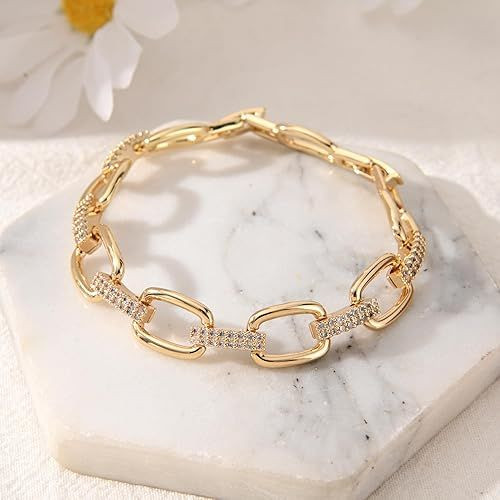 14K Gold and Silver Plated Special Cain Link with Toggle Clasp Closure in Daily or Party for Women Fashion Jewelry Gifts