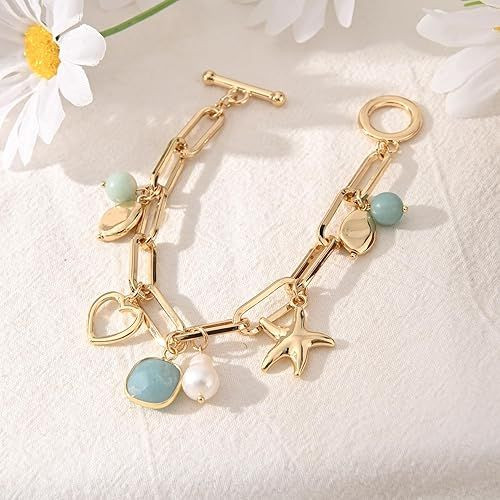 14K Gold and Silver Plated Special Cain Link with Toggle Clasp Closure in Daily or Party for Women Fashion Jewelry Gifts