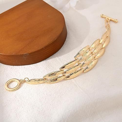 14K Gold and Silver Plated Special Cain Link with Toggle Clasp Closure in Daily or Party for Women Fashion Jewelry Gifts