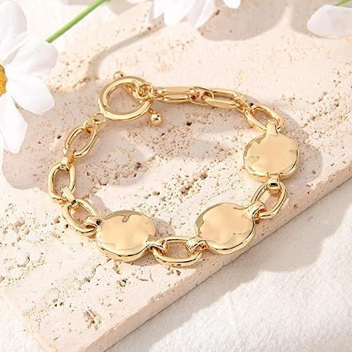 14K Gold and Silver Plated Special Cain Link with Toggle Clasp Closure in Daily or Party for Women Fashion Jewelry Gifts