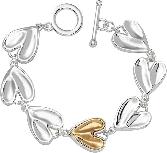 14K Gold and Silver Plated Special Cain Link with Toggle Clasp Closure in Daily or Party for Women Fashion Jewelry Gifts