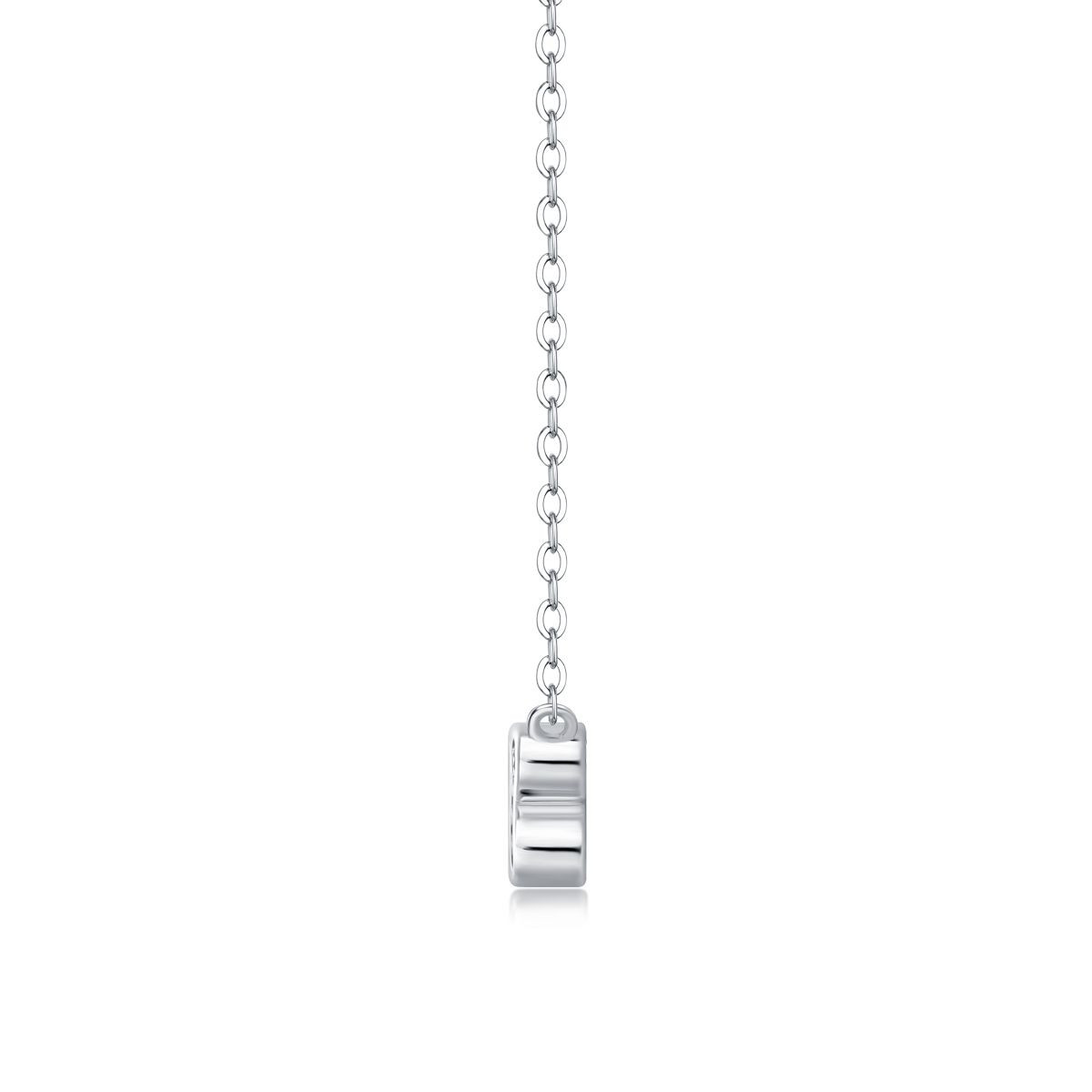 A fashionable and popular jewelry necklace pendant set, featuring Monisite gemstones, made of 925 silver and plated with platinum and diamonds.