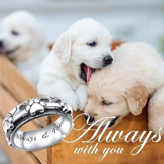 Anxiety Relieve Rings 925 Sterling Silver Spinner Fidget Ring Worry Stress Relieving Boredom ADHD Autism Ring Platinum Plated Jewelry Birthday Gifts for Women Men