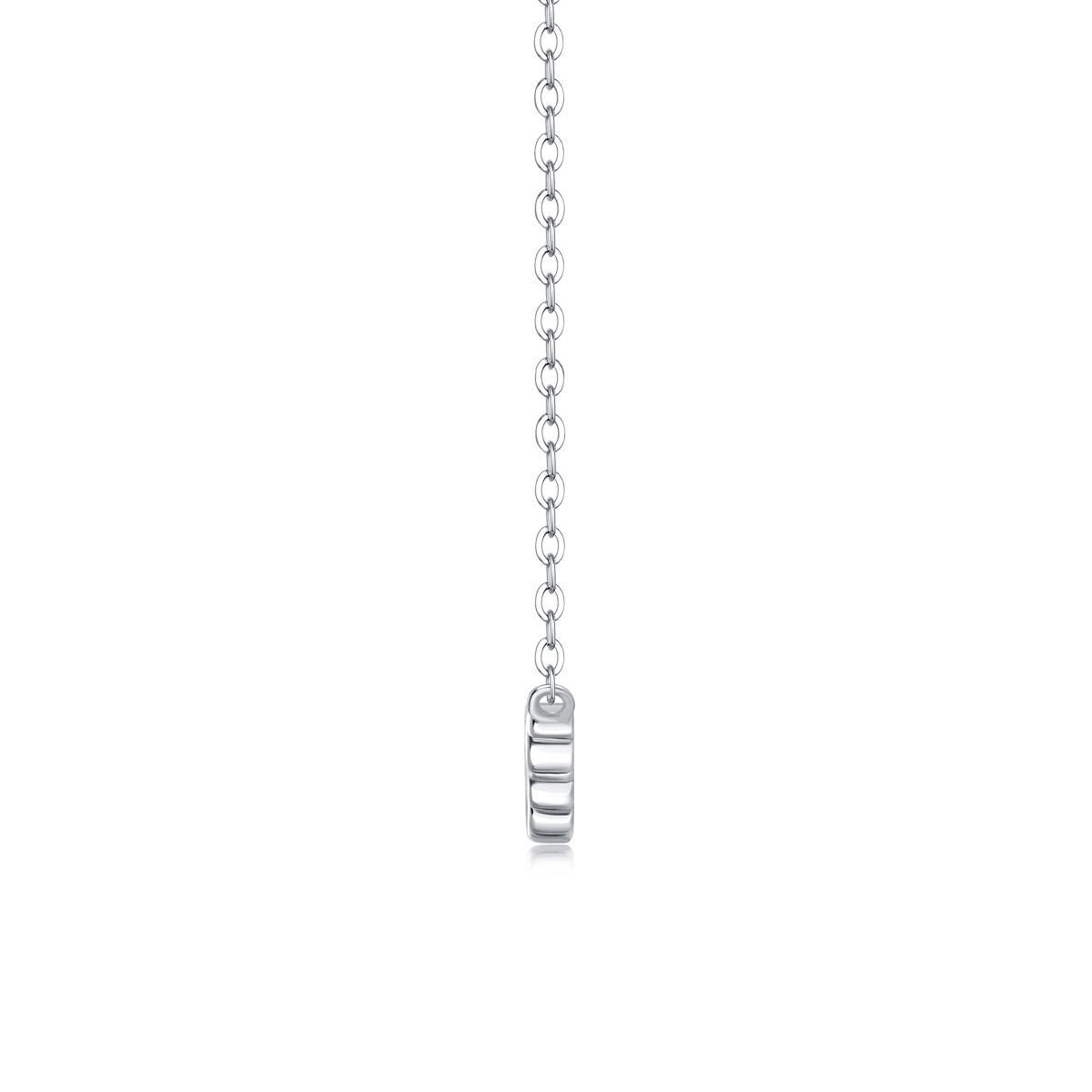 White Moon Stars - A fashionable and popular jewelry necklace pendant set, featuring Monis stone, made of 925 silver and plated with platinum diamonds.