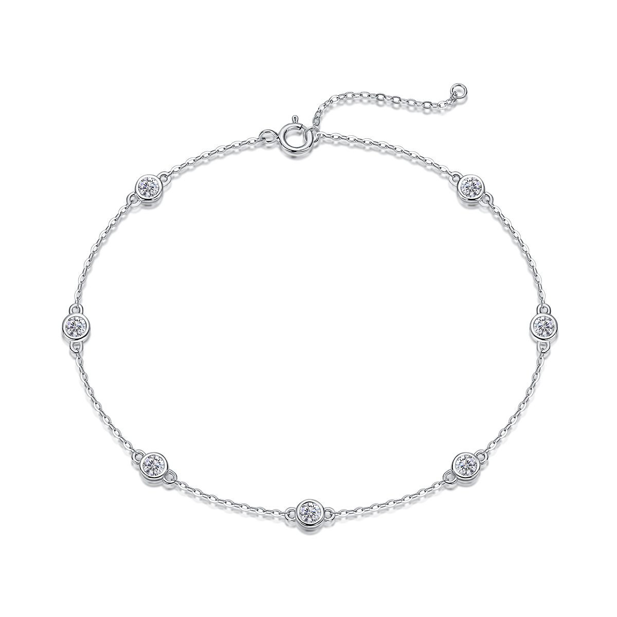 Lively Bubble - Made of morganite, 925 sterling silver and platinum-plated diamonds, it is a fashionable jewelry bracelet and a luxurious silver accessory.