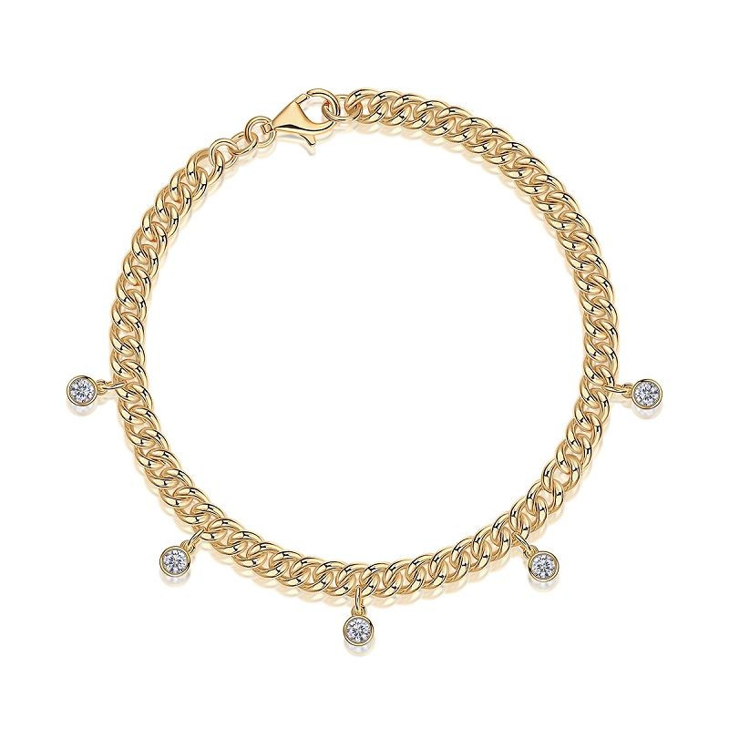 Fog Snow Black Mountain - Made of morganite, 925 sterling silver and platinum-plated diamonds, it is a fashionable jewelry bracelet and a luxurious silver accessory.