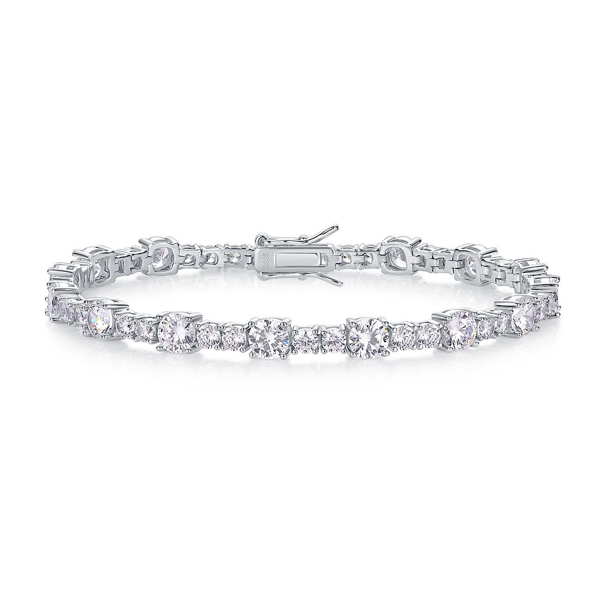 Flying - Made of morganite, 925 sterling silver and platinum-plated diamonds, it is a fashionable jewelry bracelet and a luxurious silver accessory.