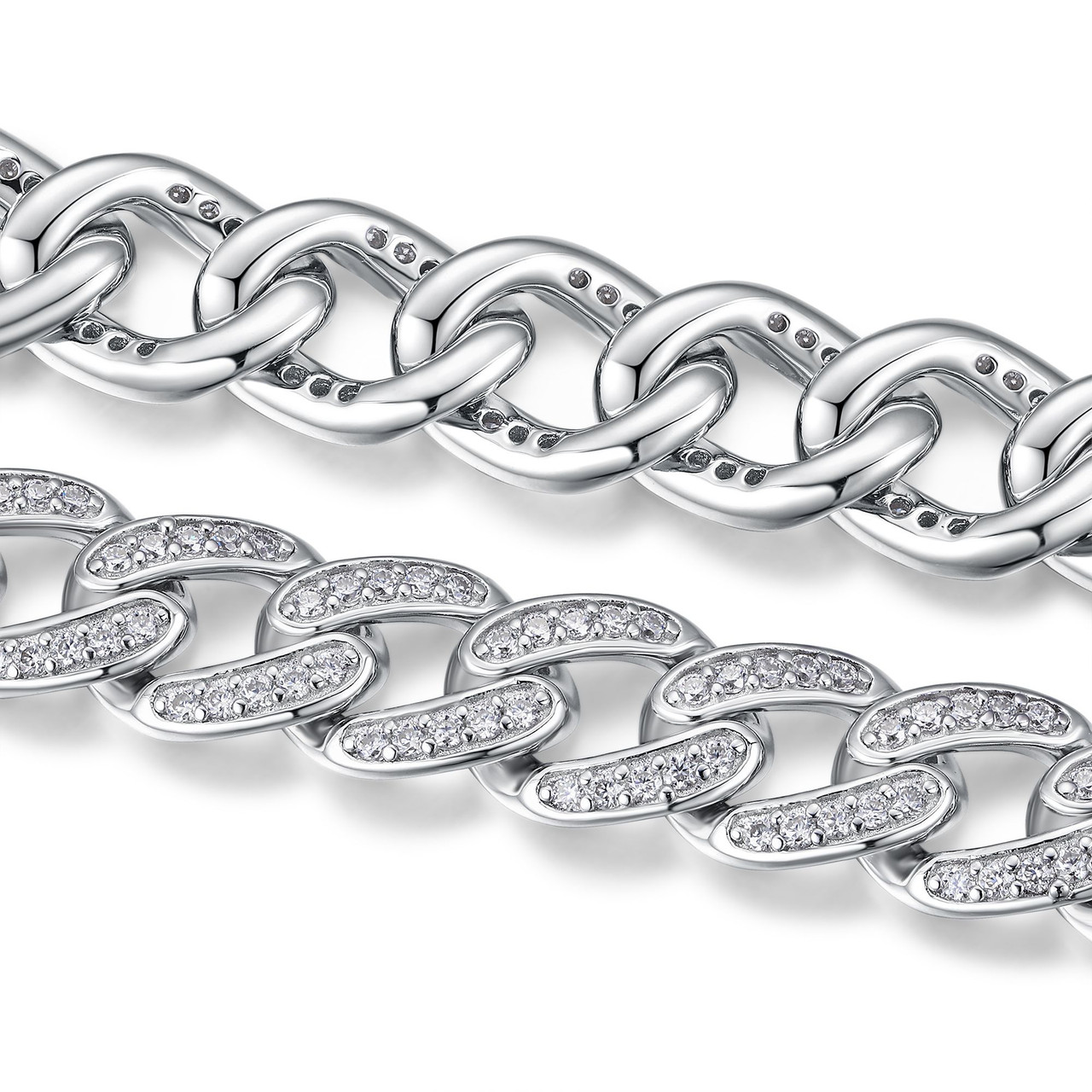 Composed of morganite, 925 sterling silver and platinum-plated diamonds, it is a fashionable jewelry bracelet and a luxurious silver accessory.