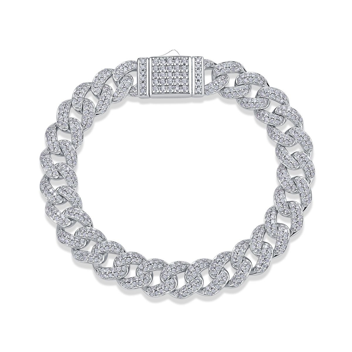 Cherry Orange Glow - Composed of morganite, 925 sterling silver and platinum-plated diamonds, it is a fashionable jewelry bracelet and a luxurious silver accessory.