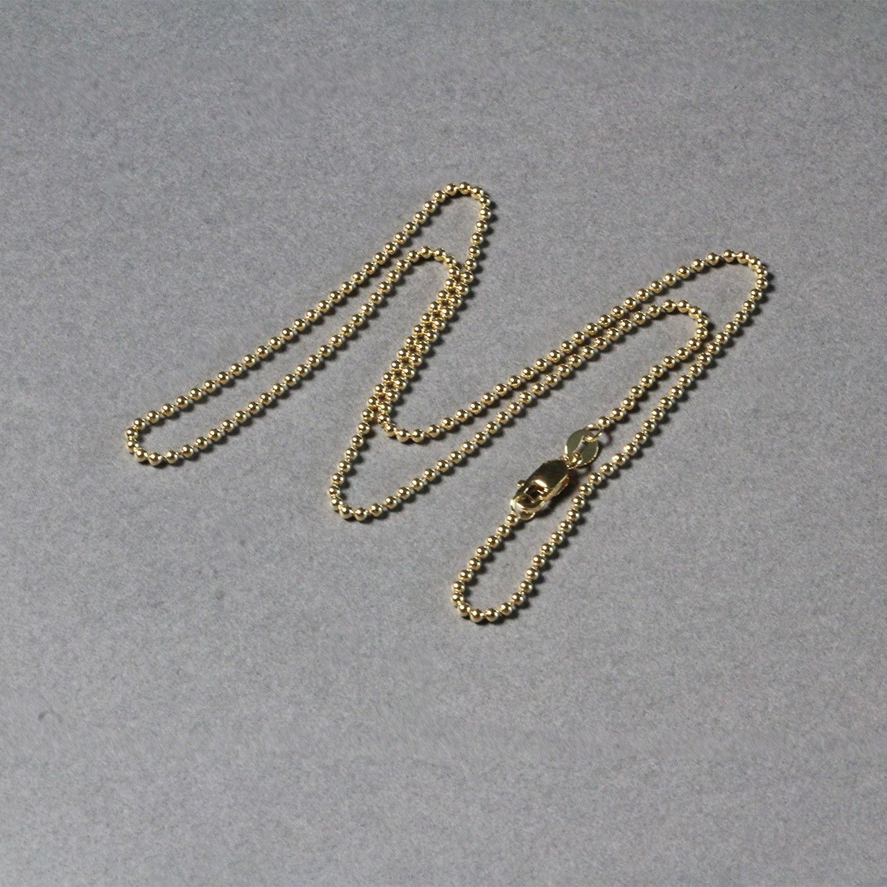 14k Yellow Gold Bead Chain 1.5mm