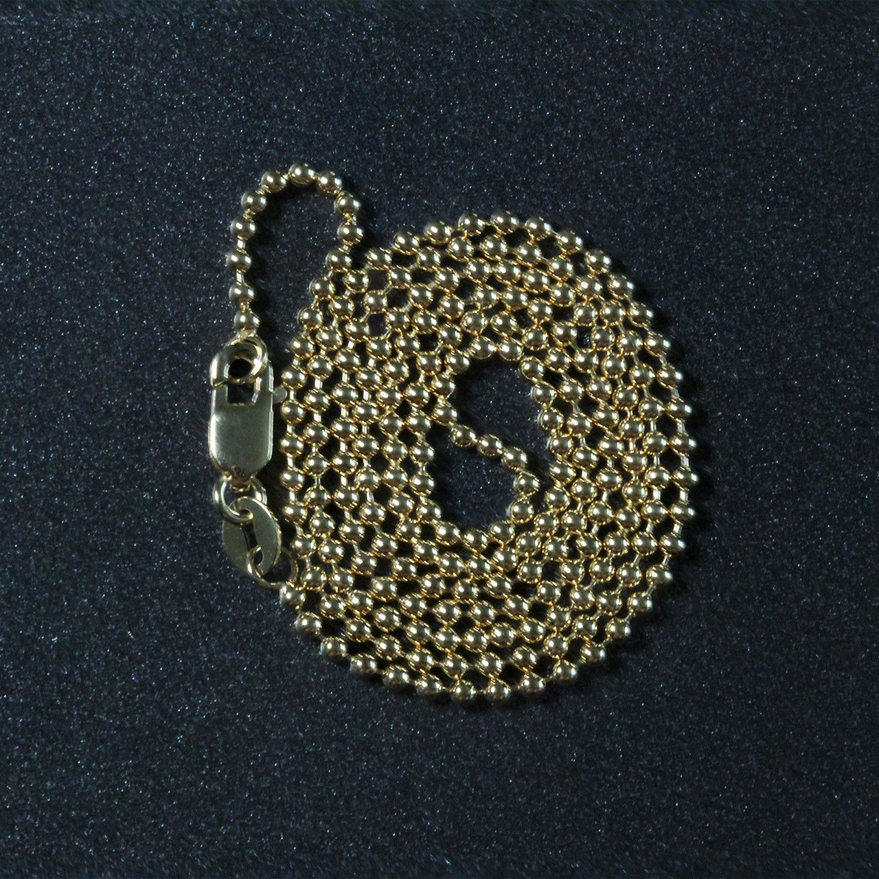 14k Yellow Gold Bead Chain 1.5mm