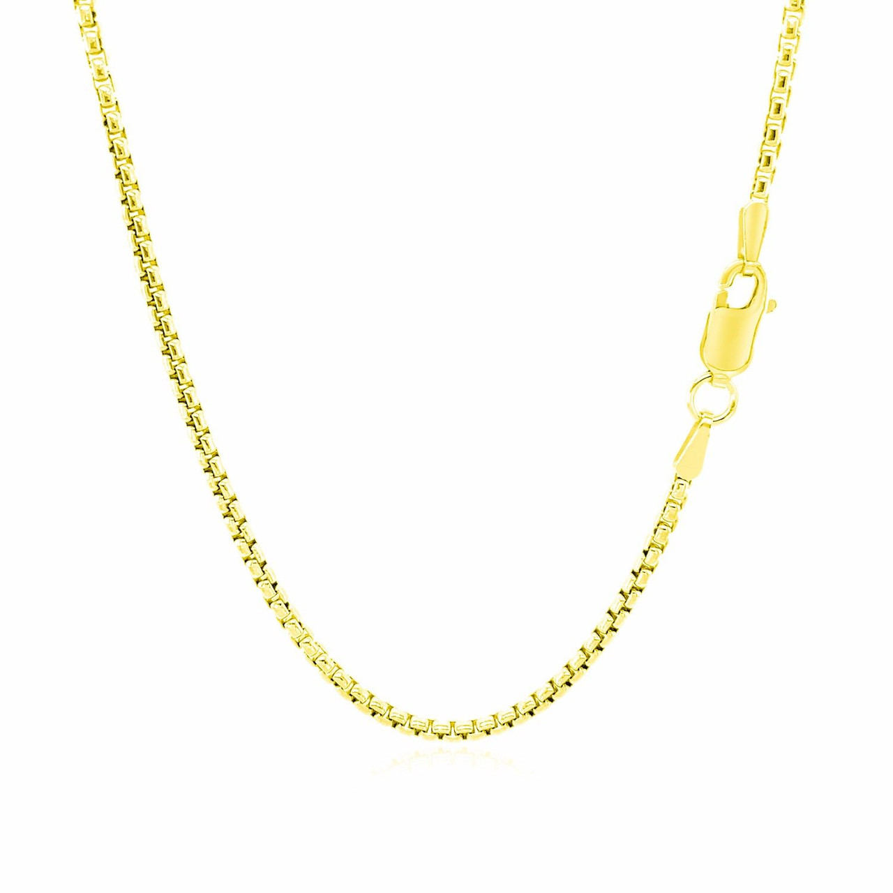 14k Yellow Gold Round Box Chain 1.7mm