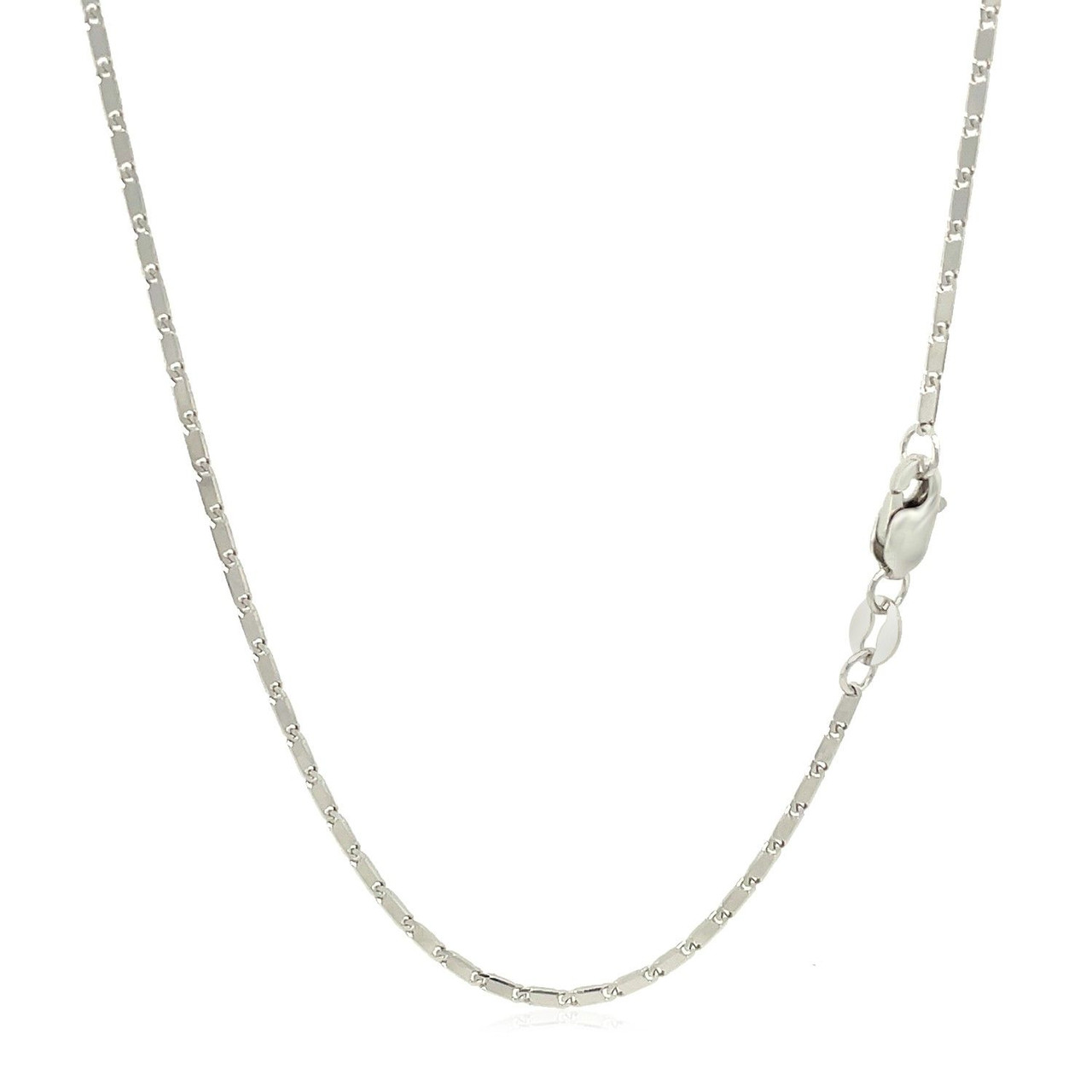 14k White Gold Lumina Pendant Chain 1.0mm